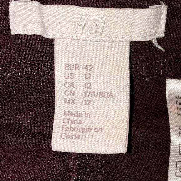 H&M Maroon High Rise Waist Decorative Shorts - Picture 11 of 12